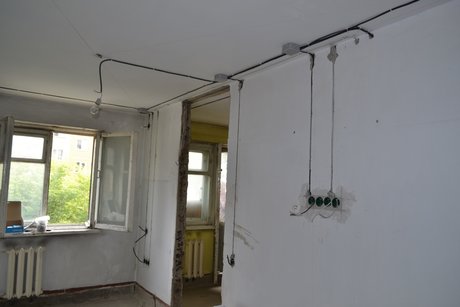 Замена проводки в двухкомнатной квартире, Краснодар (ул. Гагарина)